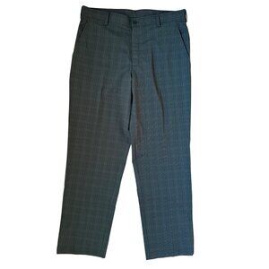 Nike Pants Men’s Size 34 x 32 Golf Tech Bluish Grey & White Plaid Performance